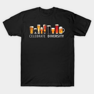 Celebrate Diversity Craft Beer Drinking T-Shirt